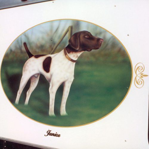 painted portrait on vehicle