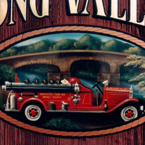 painted fire truck sign